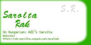 sarolta rak business card